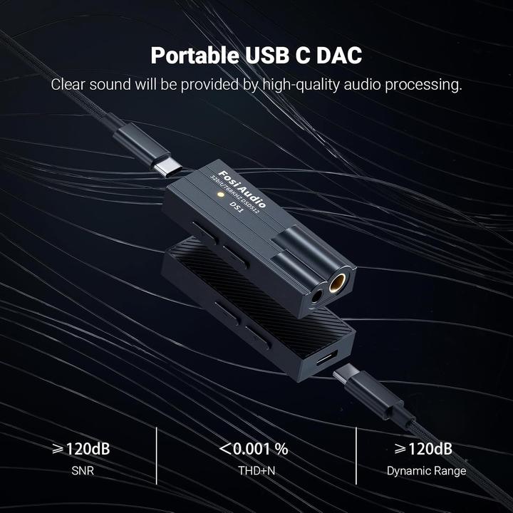 Produktbild Fosi Audio DS1, 32-Bit/768 kHz DAC und Kopfhörerverstärker