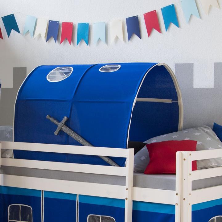 Produktbild Floki24 Tunnel für Hochbetten Bettzelt Bettdach Spieltunnel Höhle Kinderbett - blau