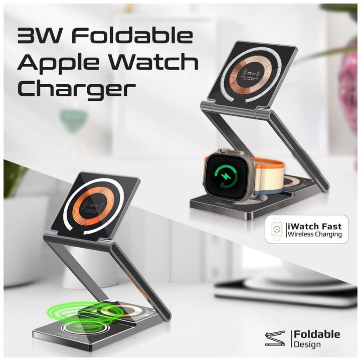 Actual product image ProMate LucidFold-Trio MagSafe Qi charging station (23 W)