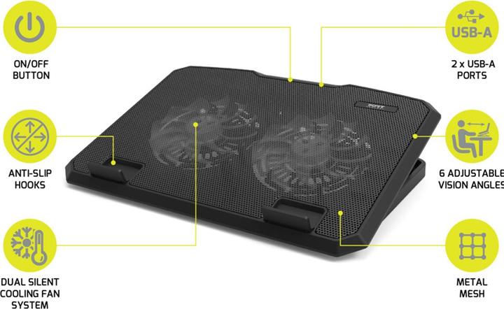 Produktbild Port Designs 901099 Notebook-Kühlpad (17 Zoll) 800 RPM
