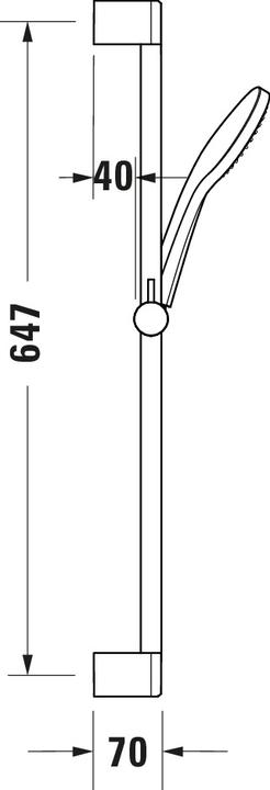 Produktbild Duravit Brauseset chrom (1 Strahlarten, 19.50 l/min)