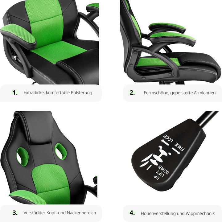 Actual product image tectake Racing Gamingstuhl