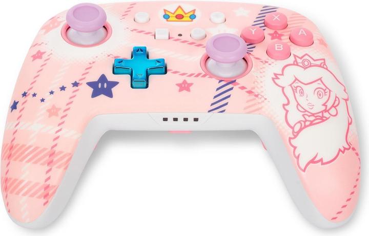 Image du produit PowerA Enhanced Wireless Controller Princess Peach Plaid (Switch OLED, Switch Lite, Switch)