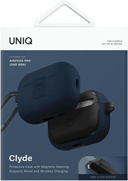Image du produit Uniq étui Clyde Lock Case AirPods Pro 2 (2022/2023) niebiesko-ciemnoszary/royal blue-dark grey (Sac pour écouteurs)
