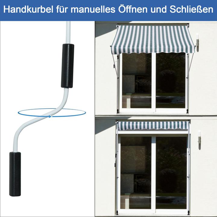 Produktbild Outsunny Klemmmarkise mit Handkurbel (2 m)