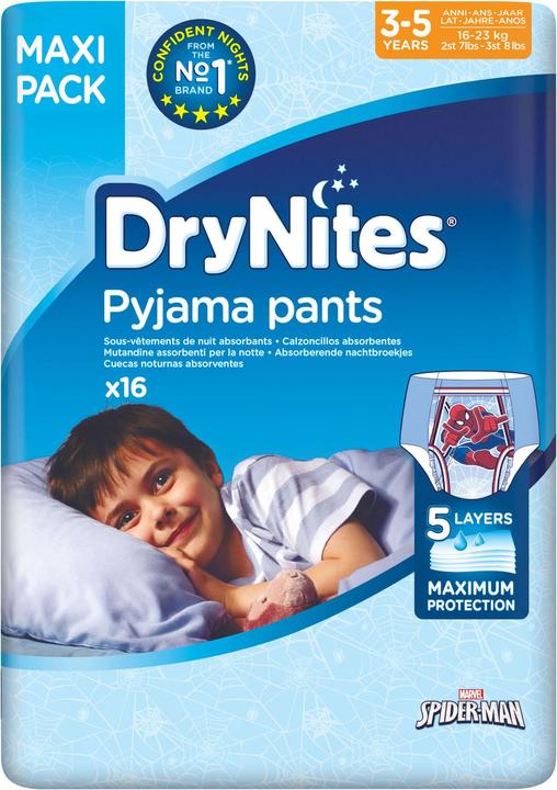 Produktbild Huggies Dry Nites (Gr. 3, Gr. 4, Gr. 5, Tragepack, 16 Stück)