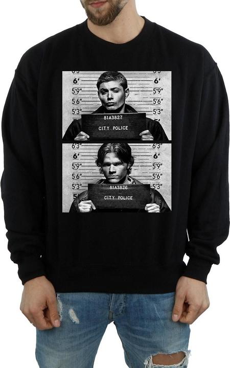 Actual product image Supernatural Mens Winchester Mugshots Sweatshirt (XXL)