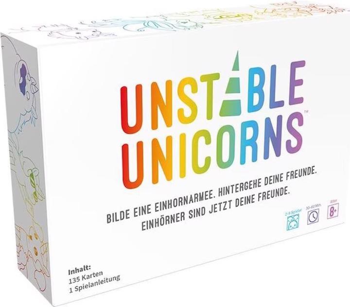 Actual product image Asmodée TTUD0001 - Unstable Unicorns - Card Game, for 2-8 players, from 8 years (DE Edition) (German)