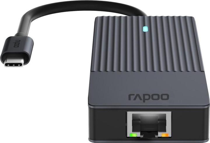 Produktbild Rapoo USB-C Multiport Adapter, 8-in-1, grau (USB-C, 1 Ports)