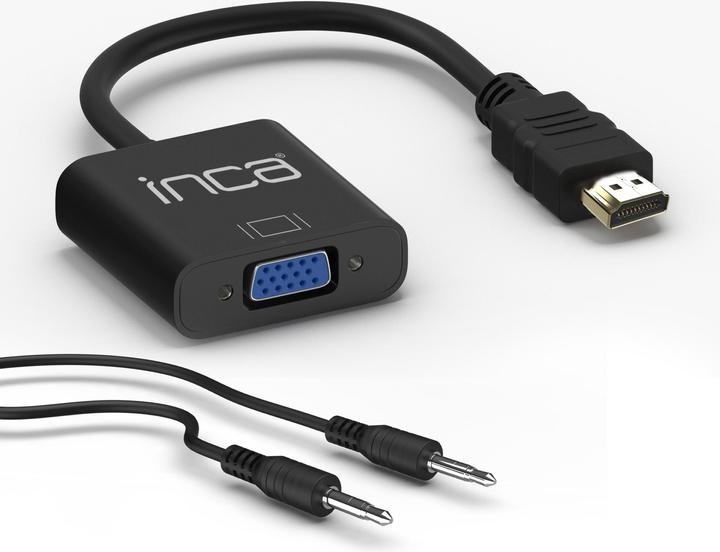 Actual product image Inca Adapter IHTV-7TS HDMI > VGA St. + USB Audio, 1080P, SW retail (HDMI)