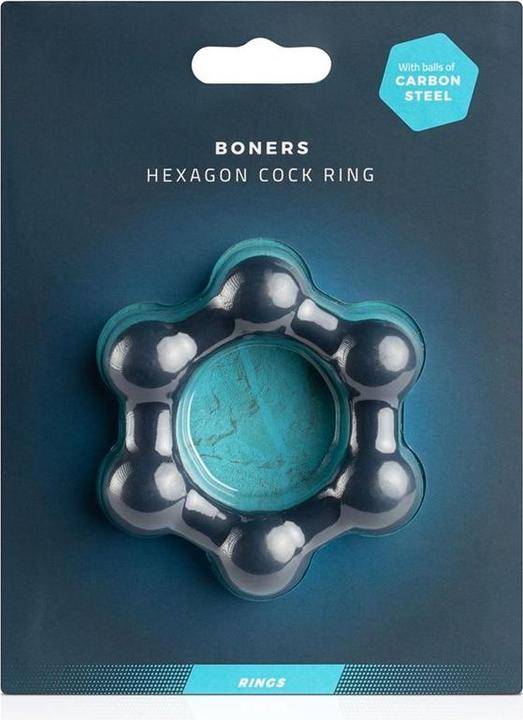 Image du produit Boners Hexagon Penisring mit Stahlkugeln (3.80 cm)