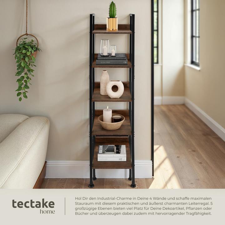 Actual product image tectake Free standing shelf Chatham | With 4 to 5 tiers (35.5 x 31.5 x 170.5 cm)