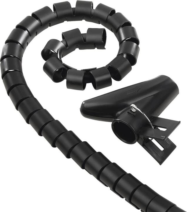 Actual product image Hama Flexible spiral cable conduit, universal, 20 mm, 2.5 m, black (Cable spiral hose, 250 cm)