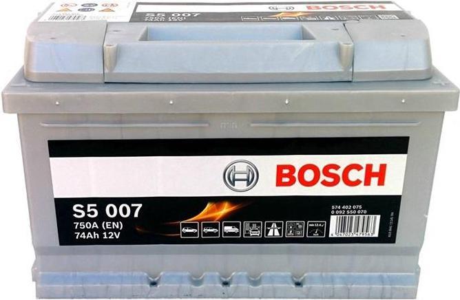 Actual product image Bosch Automotive S5 007 (12 V, 74 Ah, 750 A)