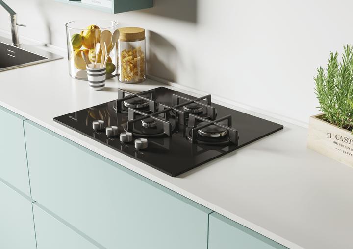 Actual product image Candy CVG6DPB Black Built-in 59 cm Gas 4 Cooker(s)