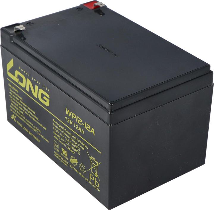 Image du produit Kung Long Akku WP12-12A F1 VdS, mit 4,8mm Faston Anschluss (12 V, 12 Ah)