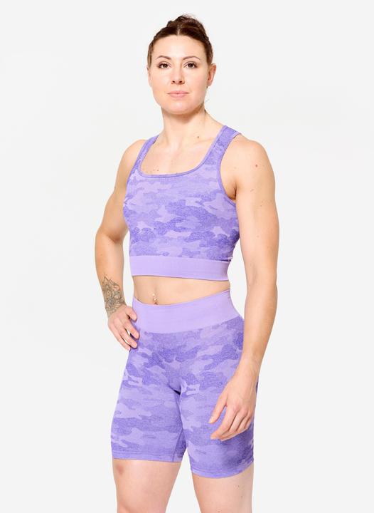 Actual product image Domyos Crop Top - violett camouflage (M)