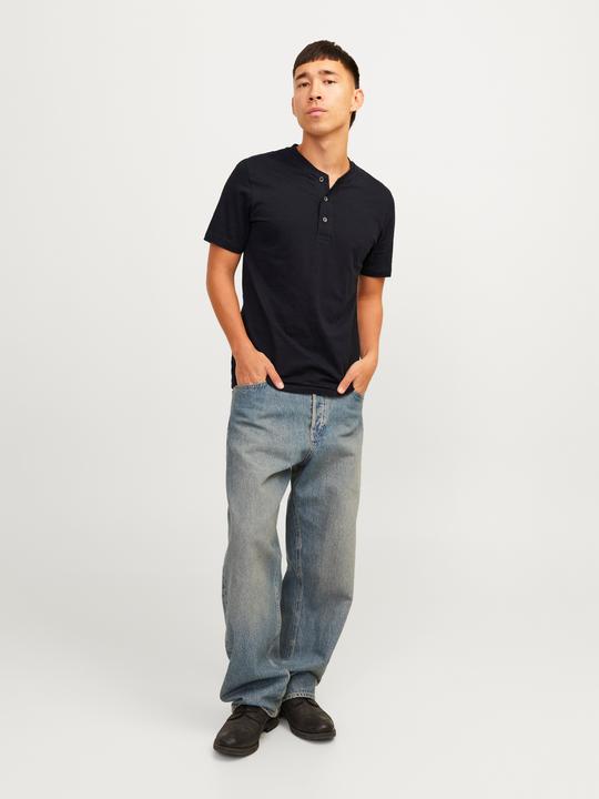 Produktbild Jack & Jones Einfarbig Grandad Kragen T-shirt T-shirt (L)