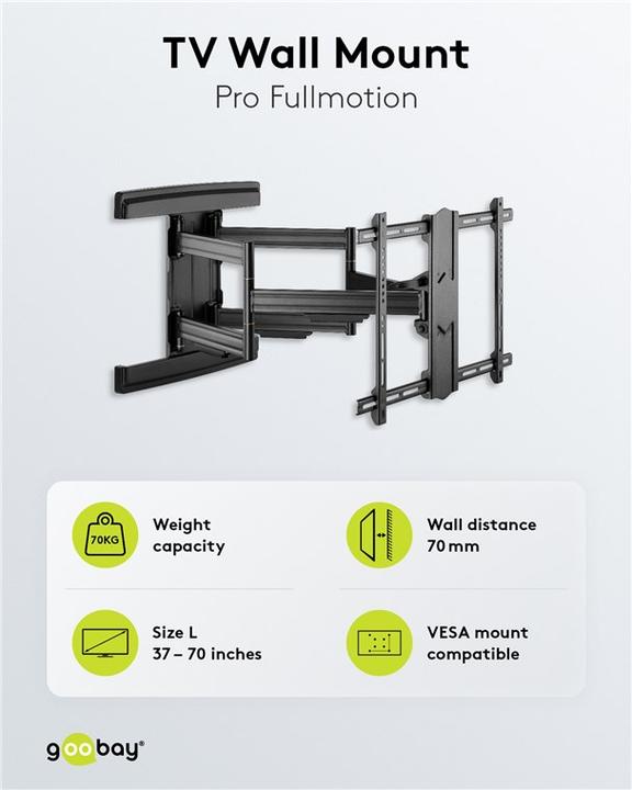Actual product image Goobay Per Fullmotion (Wall, 70", 70 kg)