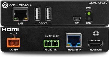 Produktbild Atlona 4K/60 UHD HDMI/USB 2.0 HDBT RX, PoE/IR/RS232/LAN (0.03 m, HDMI)