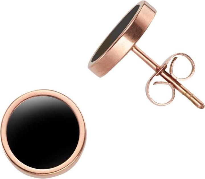 Bijouteria Ohrstecker (PVD Beschichtung (goldfarbig), Epoxiharz, Chirurgenstahl 316L)