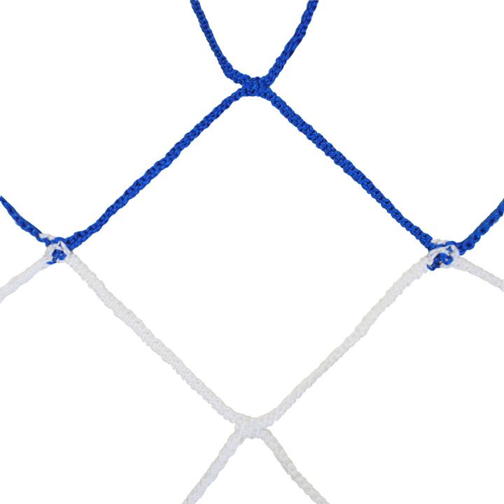 Actual product image Sporti Pair of 11-a-side football nets, two-tone, 4mm twisted PP, single mesh, 120 bee hive.