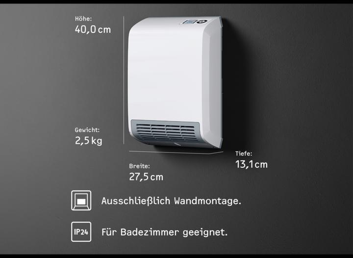 Actual product image Stiebel Eltron Fan heater CK 20 trend LCD, 2kW for 25m², TÜV tested, LC display (2000 W)