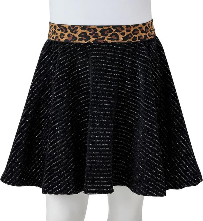 Image du produit VidaXL Jupe pour enfant avec taille en imprimé léopard Noir (140)