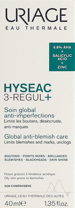 Image du produit Uriage Hyséac 3-Regul+ soin global (Crème pour le corps, 40 ml)