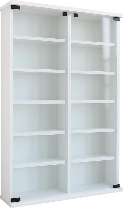 Immagine prodotto VCM Scaffale porta CD DVD in legno Roma con porta in vetro (60 x 18 x 92 cm)