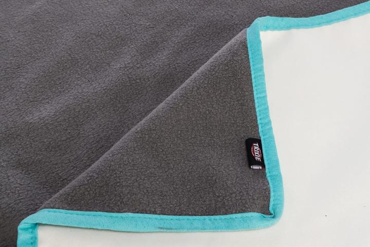 Actual product image Trixie Fleece Deken Uitloopruimtes En Knaagdierkooi Grijs / Turquoise