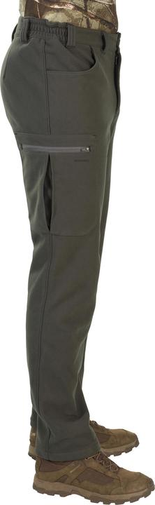 Actual product image Solognac Hunting trousers fleece warm low noise green 100 (L)