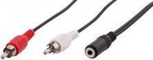 Image du produit T'nB CABLE AUDIO JACK 3,5MM VERS 2X RCA 2M F/M (NOIR) (2 m)