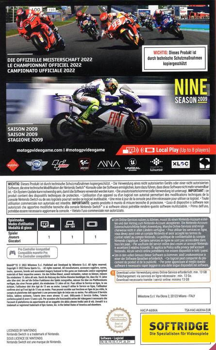 Produktbild Plaion MotoGP 22 (kh4) (Switch Lite, Switch OLED, Switch)