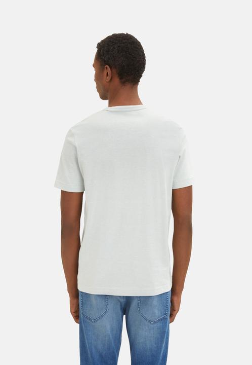 Image du produit Tom Tailor T-Shirt Gestreiftes Kurzarmshirt mit Rundhalsausschnitt und Print (M)
