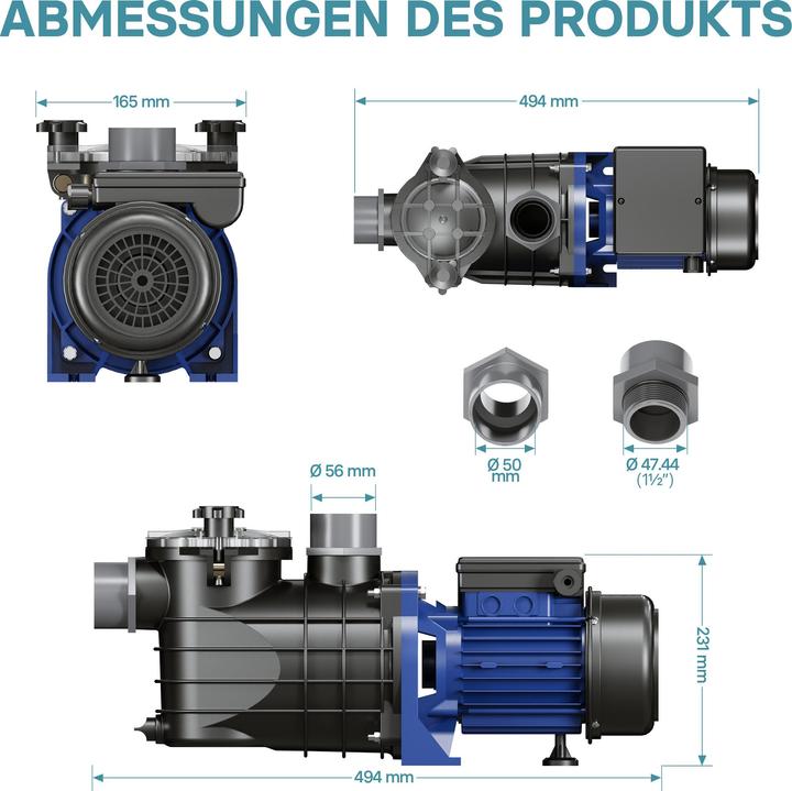 Produktbild Wiltec Pool Pumpe