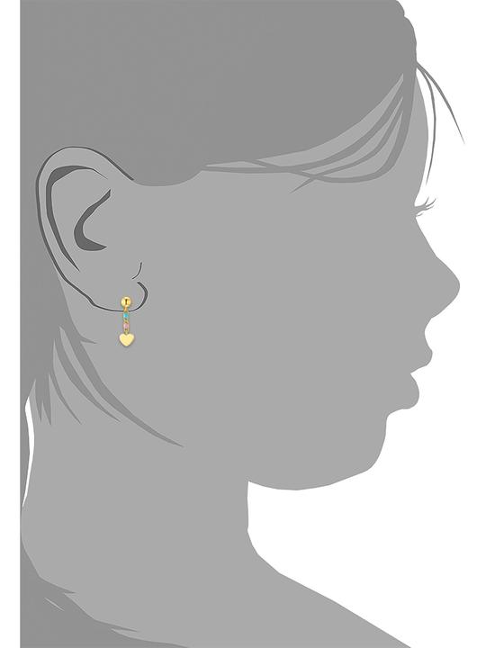 Immagine prodotto Prinzessin Lillifee Gioielli all'orecchio per ragazze, acciaio inossidabile IP oro | cuore (Acciaio inossidabile)