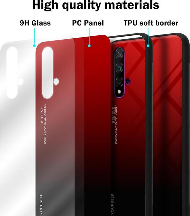 Immagine prodotto Cadorabo Copertura in vetro TPU 2 colori (Huawei Nova 5T, K20, TCL 20S)