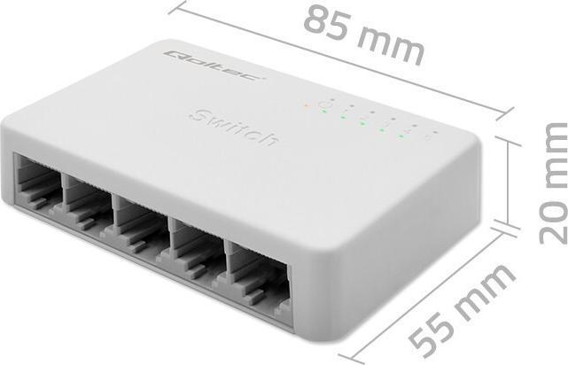 Immagine prodotto Qoltec Netzwerk Switch 5xRJ45 Port 1000Mbps LAN (5 Porti)
