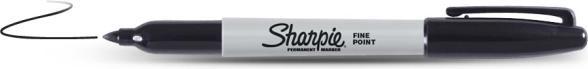 Produktbild Sharpie Permanent-Marker 0.9 mm Rundspitze, Fein, Schwarz (Schwarz, 0.90 mm, 12 x)