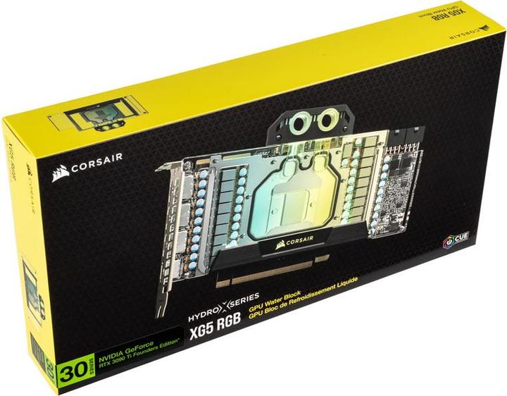Image du produit Corsair Hydro X Series XG5 RGB 3090 Ti FE GPU Water Block - Acrylique + Nickel