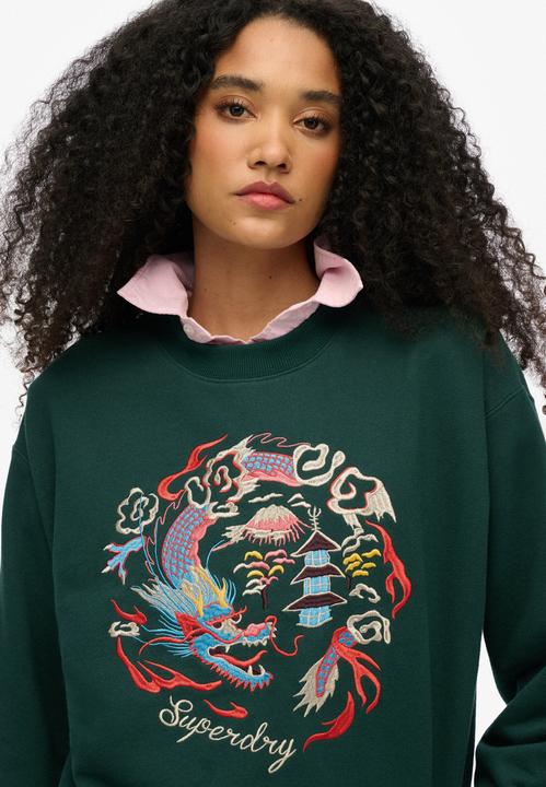 Actual product image Superdry Suika Embroidered Loose Crew (12)