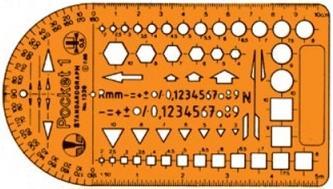 Actual product image Standardgraph Stencil combination stencil Pocket