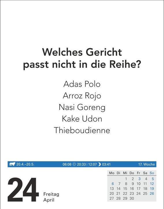 Actual product image Harenberg Wissen Tagesabreisskalender 2026 - Quizfragen aus Geschichte, Politik, Kultur, Technik und Spor (11 x 14 cm, German)