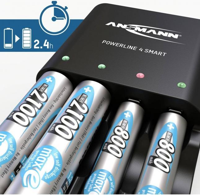 Produktbild Ansmann Akku-Ladeger?t Powerline NiMH/NiCD Mignon AA/Micro AAA (1 Stk., Akku)