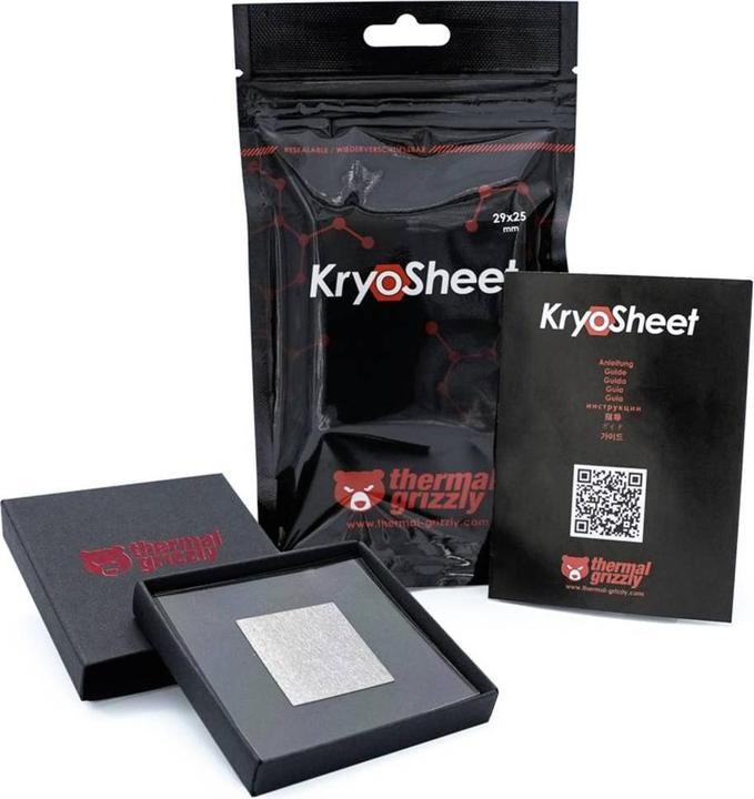 Thermal Grizzly KryoSheet - Tampon thermique - 29 x 25 mm (0.20 mm)