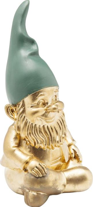 Actual product image Kare Design Deco Figurine Zwerg Sitting Gold Green 19cm (11 x 11 x 21 cm)