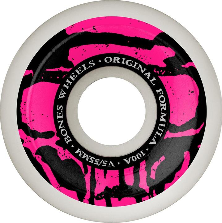 Actual product image Bones Wheels 100A OG Formula Mummy Skulls V5 Sidecut (55 mm)