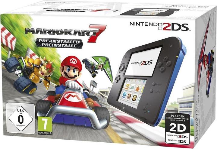 Produktbild Nintendo 2DS, Schwarz, inkl. Mario Kart 7