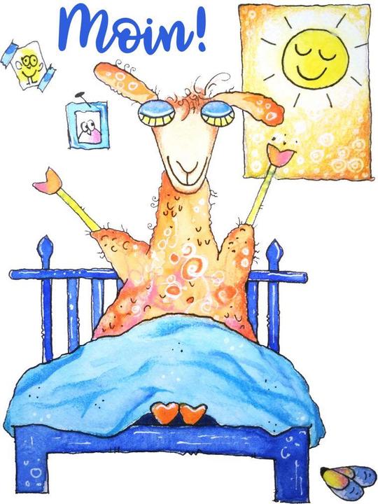 Produktbild Trenddeko Guten Morgen Lama (68 x 90 cm)